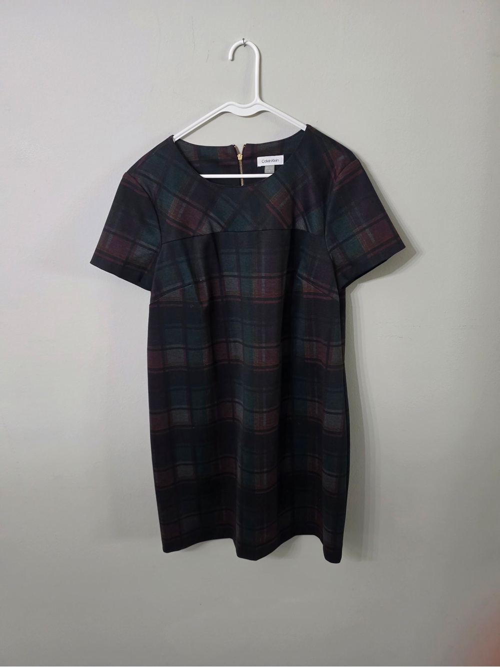 Women’s Calvin Klein Plaid Shift Dress Size 16